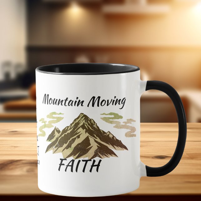  Mountain Moving Brown Bible Verse Personalise Mug (Creator Uploaded)