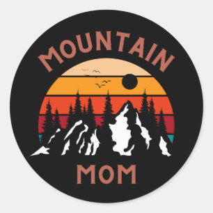 Mountain Mum Classic Round Sticker