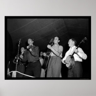 Mountain Music Festival in Asheville, NC 1938 Poster