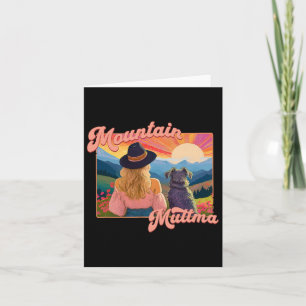Mountain Muttma Boho Dog Hiking Trail Camping Adve Card