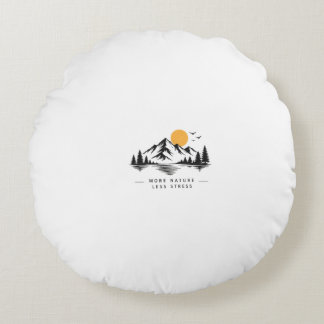 Mountain Nature Throw Pillow - More Nature Less Fi