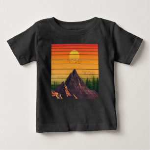 MOUNTAIN NATURE VINTAGE SUNSET SCENERY BABY T-Shirt