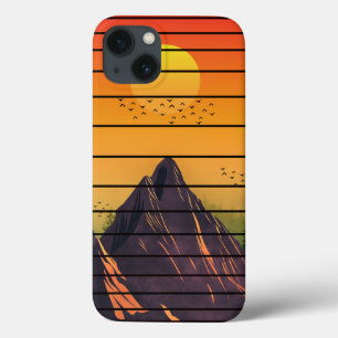 MOUNTAIN NATURE VINTAGE SUNSET SCENERY iPhone 13 CASE