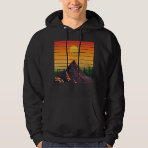 MOUNTAIN NATURE VINTAGE SUNSET SCENERY HOODIE