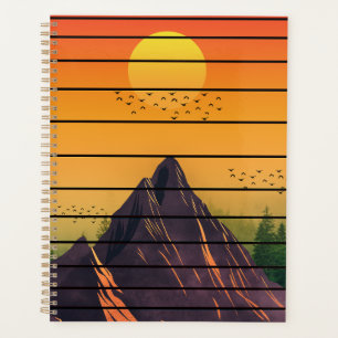 MOUNTAIN NATURE VINTAGE SUNSET SCENERY PLANNER