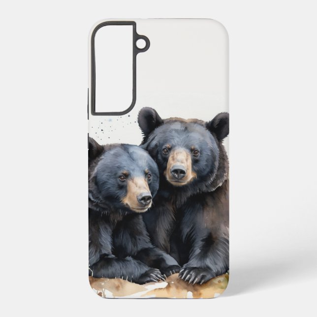 Mountain Nature Wilderness Mountains Black Bears Samsung Galaxy S22+ Case (Back)