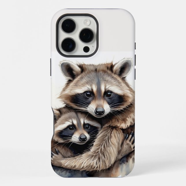 Mountain Nature Wilderness Mountains Raccoons iPhone Case (Back)