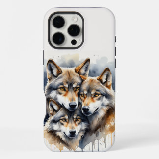 Mountain Nature Wilderness Mountains Wolf Family iPhone 16 Pro Max Case