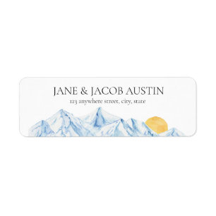 Mountain Nature Winter Landscape Return Address