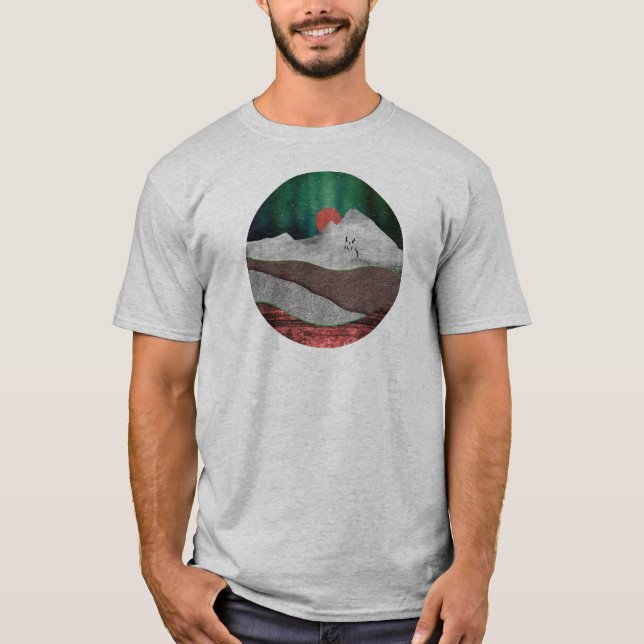 Mountain Northern Lights T-Shirt (Front)