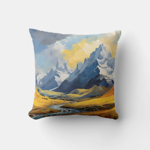 Mountain of a beautiful alpine autumn cushion