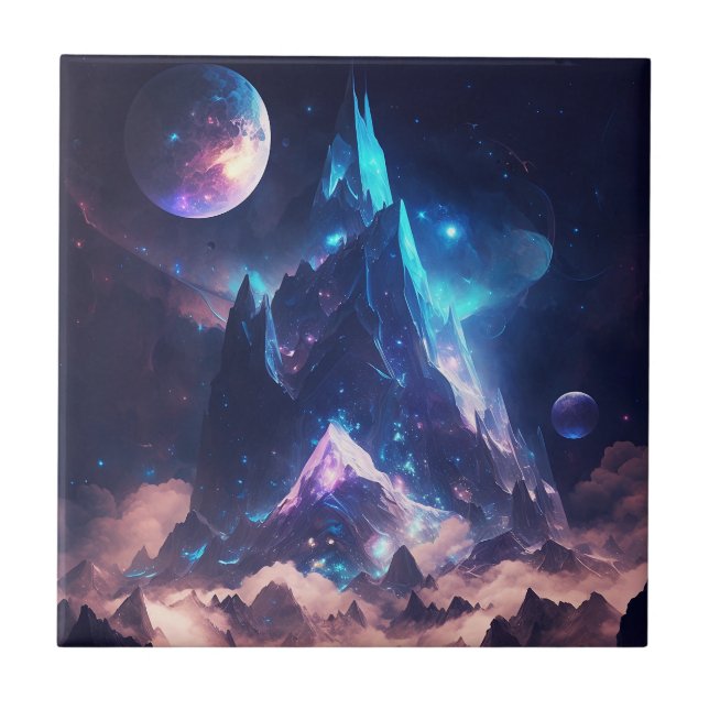 Mountain Of Crystal Fantasy Landscape Tile (Front)