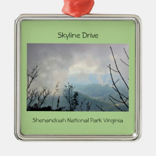 Mountain Overlook Skyline Drive Metal Tree Decoration