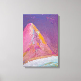 Mountain Painting - Oil Pastel Canvas Print