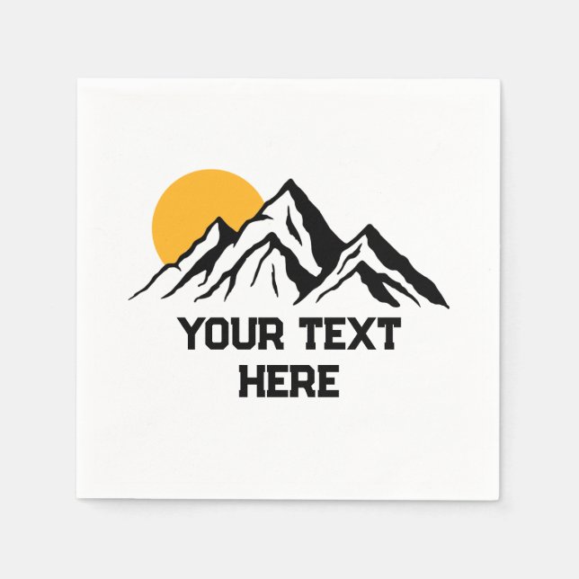 Mountain Painting Wilderness Custom Napkin (Front)