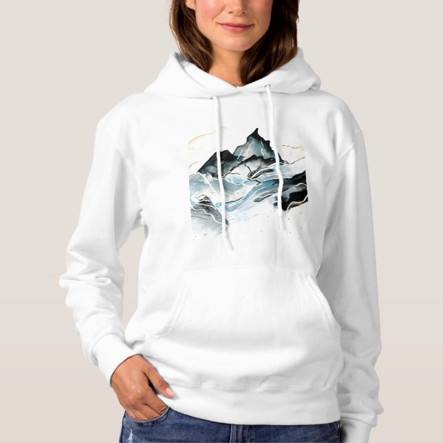 Mountain painting Women's hoodie (Front)