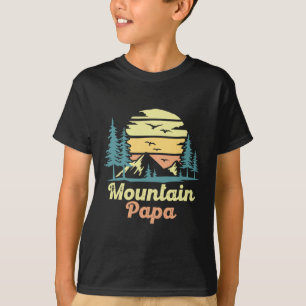 Mountain Papa Camping Hiking Dad Adventure Fathers T-Shirt