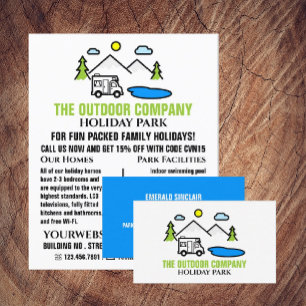 Mountain Park, Holiday Park Owner, Manager Business Card