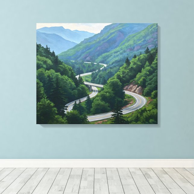 Mountain Pass Canvas Print (Insitu(Wood Floor))