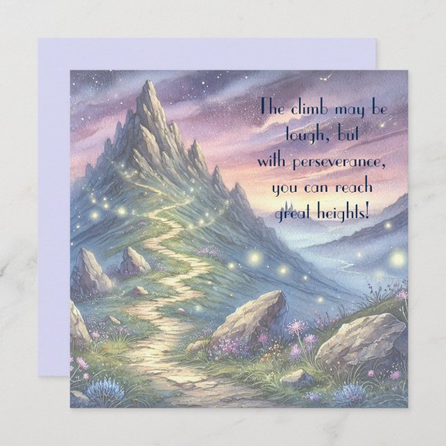 Mountain Path & Quote  Card (Front/Back)