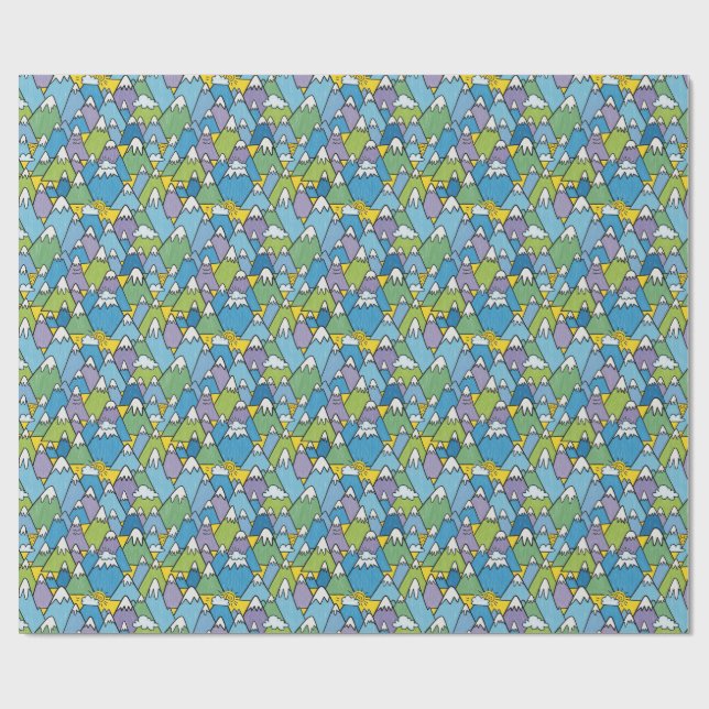 mountain patterns wrapping paper (Flat)