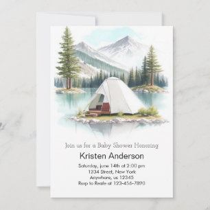 Mountain Peak Adventure Awaits Baby Shower Invitation