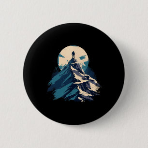Mountain Peak Explorer Design - Climbing And Natur 6 Cm Round Badge