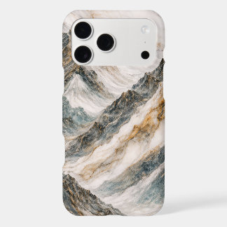 Mountain Peak Marble Texture Stone and Gold Veins