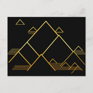 Mountain Peak Minimalism Holiday Postcard