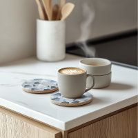 Mountain Peaks Scandinavian Pattern Stone Coaster