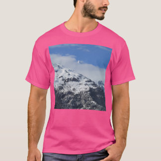 Mountain Peeking Through The Clouds Active T-Shirt