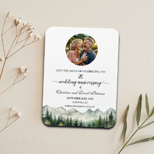 Mountain Pine 20 Wedding Anniversary Save the Date Magnet