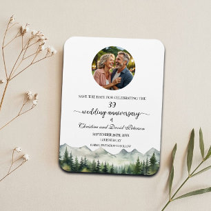 Mountain Pine 39 Wedding Anniversary Save the Date Magnet