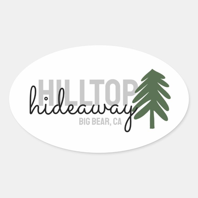 Mountain Pine Cabin Vacation Rental - Oval Sticker (Front)