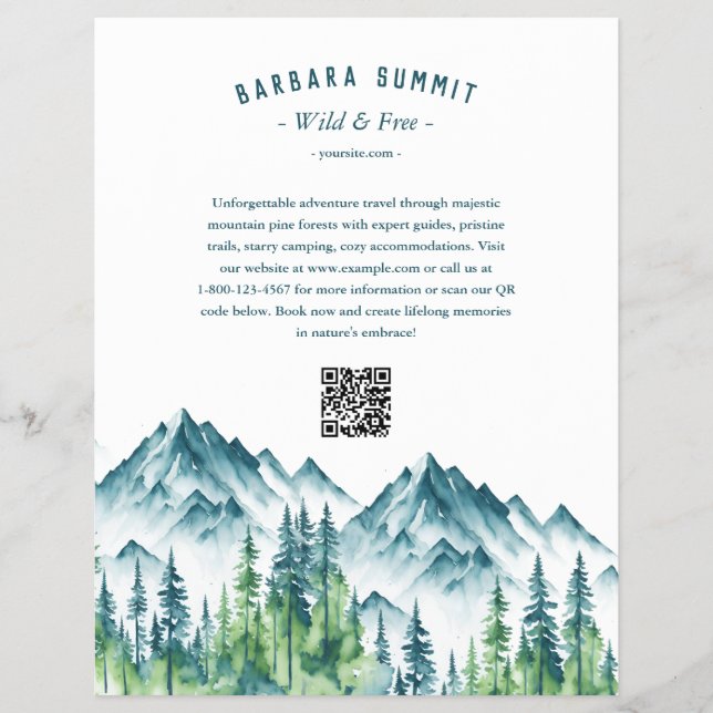 Mountain Pine Forest Adventures Guide Marketing Flyer (Front)