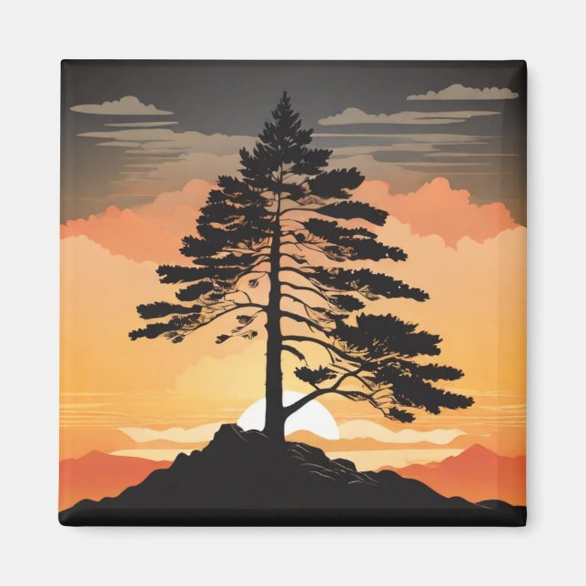 Mountain Pine Refrigerator Magnet - Majestic Fores (Front)
