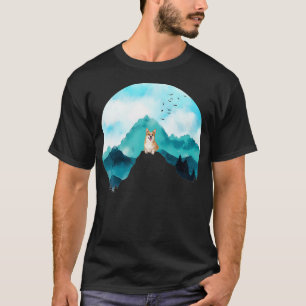 Mountain Pine Tree Blue Sky Birds are Flying Pet D T-Shirt