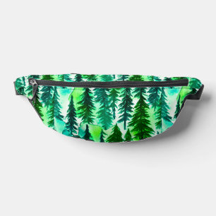 Mountain Pine Tree Forest Watercolor Bum Bags