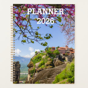 Mountain & Pink Cherry Blossom 2026 Planner 