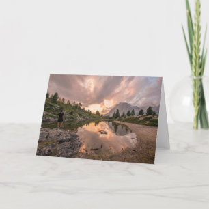Mountain Pond blank greeting card