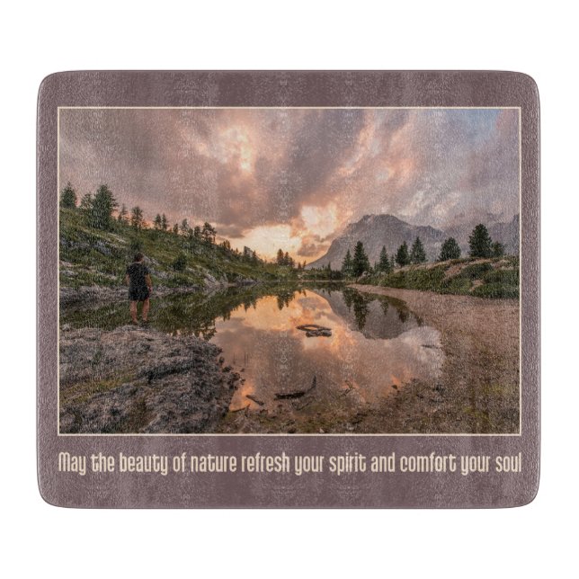 Mountain Pond cutting board (Front)