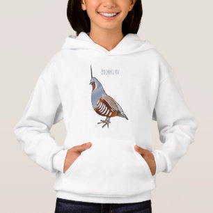 Mountain quail bird cartoon illustration