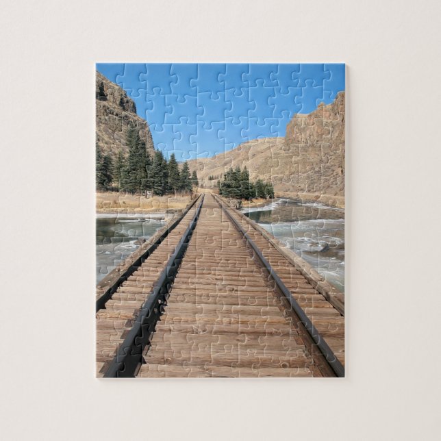 Mountain Railroad - 8x10 - 110 pcs Jigsaw Puzzle (Vertical)