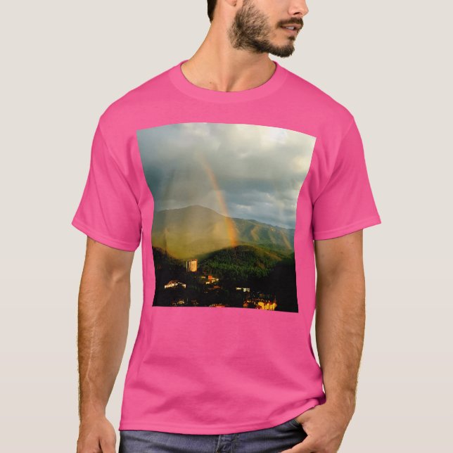 Mountain Rainbow  Long T-Shirt (Front)