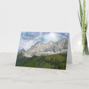 Mountain Rainbow Sympathy  Card
