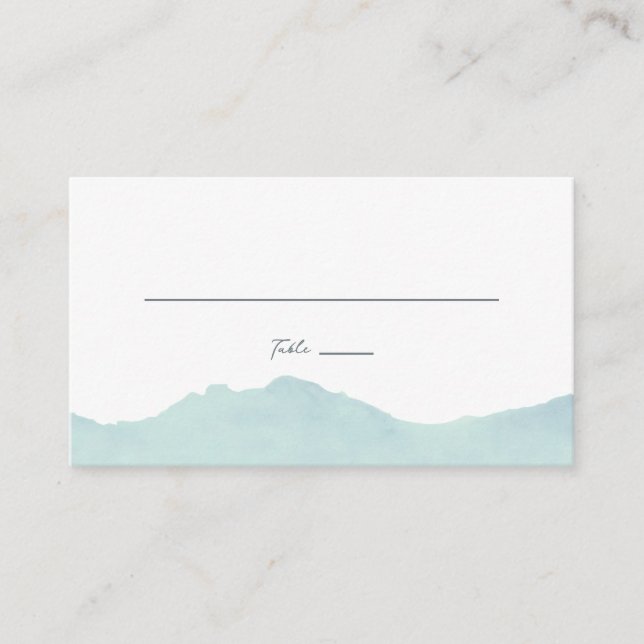 Mountain Range Guest Table Escort Cards (Front)