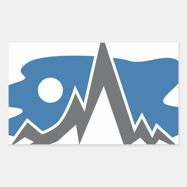 Mountain Range Icon Rectangular Sticker (Front)