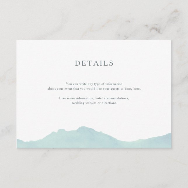 Mountain Range Insert Card (Front)