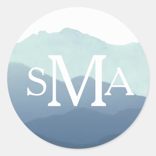 Mountain Range Monogram Envelope Seal (Front)