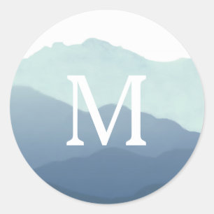 Mountain Range Monogram Envelope Seal